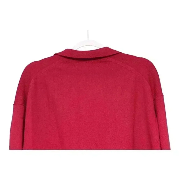 Laura Ashley Collared Henley Sweater Blouse Size XL 100% Lambswool Preppy - Picture 10 of 11